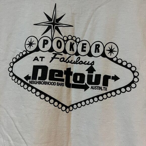 Poker‎ at Fabulous Detour Austin TX, Graphic Tee Men's: Large - Picture 6 of 6